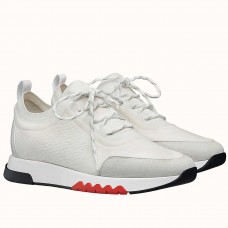 Hermes Men's Addict Sneakers In White Knit JM1863jo45