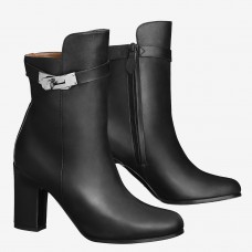 Hermes Noir Joueuse Ankle Boots JM73Lp50