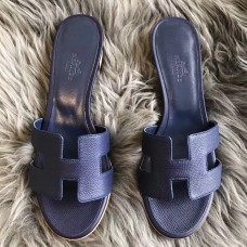 Hermes Oasis Sandals In Sapphire Epsom Leather JM436Hk55