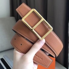 Hermes Officier Belt Buckle & Brown 38MM Strap JM1060JB13
