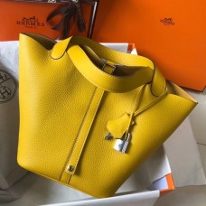 Hermes Picotin Lock 22 Bag In Yellow Clemence Leather JM311MV77