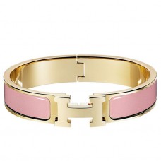 Hermes Pink Enamel Clic H PM Bracelet JM1507Qh97