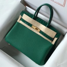 Hermes Touch Birkin 30cm Limited Edition Green Bag JM1012Rc30