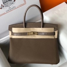 Hermes Touch Birkin 30cm Limited Edition Taupe Bag JM1674vF44
