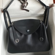 High Quality Hermes Touch Lindy 30 Handmade Bag In Black Swift Calfskin JM1238tU17
