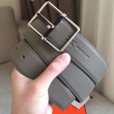 Imitation Hermes Grey Saddle 38MM Reversible Belt JM527lL78