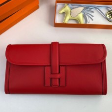 Knockoff Best Hermes Jige Elan 29 Clutch Bag In Red Swift Calfskin JM230Pu45