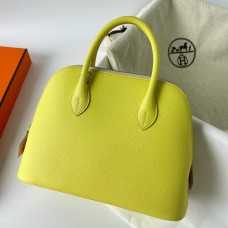 Knockoff Hermes Bolide 1923 25 Handmade Bag In Lime Epsom Calfskin JM1315aP53