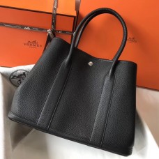 Knockoff Hermes Garden Party 36 Bag In Black Clemence Leather JM65xA12