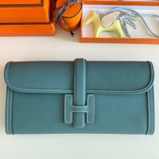 Knockoff Hermes Jige Elan 29 Clutch Bag In Blue Jean Epsom Leather JM818pO91