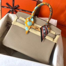 Replica Best Quality Hermes Birkin 30 Handmade Bag In Tourterelle Epsom Leather JM157wU18