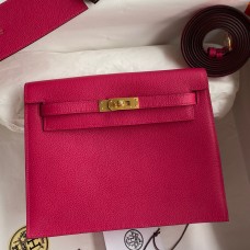 Replica Designer Hermes Kelly Danse II Bag In Rose Mexico Evercolor Calfskin JM1480Le42