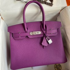 Replica Hermes Birkin 30 Retourne Handmade Bag In Anemone Epsom Calfskin JM1621iH93