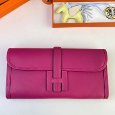 Replica Hermes Jige Elan 29 Clutch Bag In Rose Purple Swift Calfskin JM775gn30