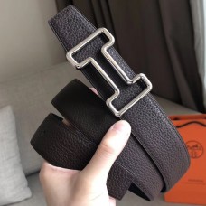 Replica Hermes Tonight 38MM Reversible Belt In Cafe Clemence Leather JM131iH93