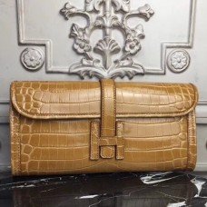 Top Hermes Jige Elan 29 Clutch In Camarel Crocodile Leather JM537hk64